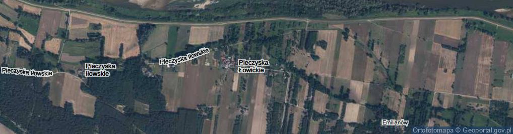 Zdjęcie satelitarne Pieczyska Łowickie ul.